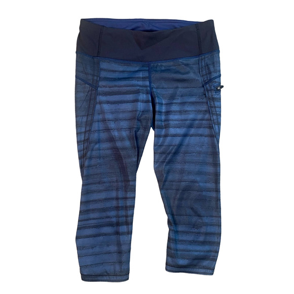 Lululemon Run: Top Speed Crop Good Vibes Deep Navy Black Size 6 - Picture 3 of 8